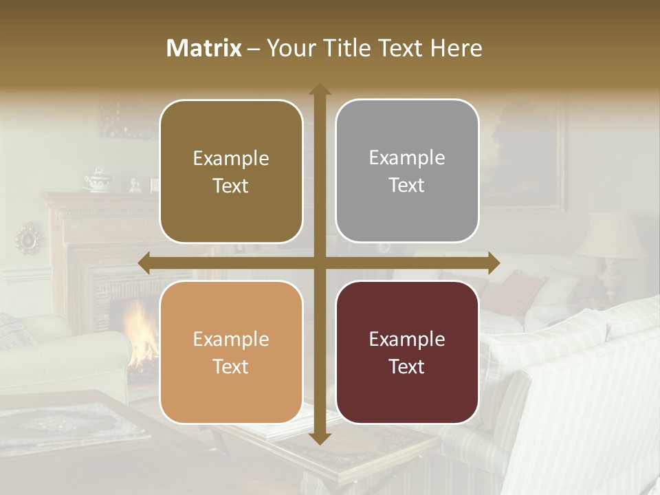 A Mid-1980S To Mid-1990S Style Living Room. PowerPoint Template