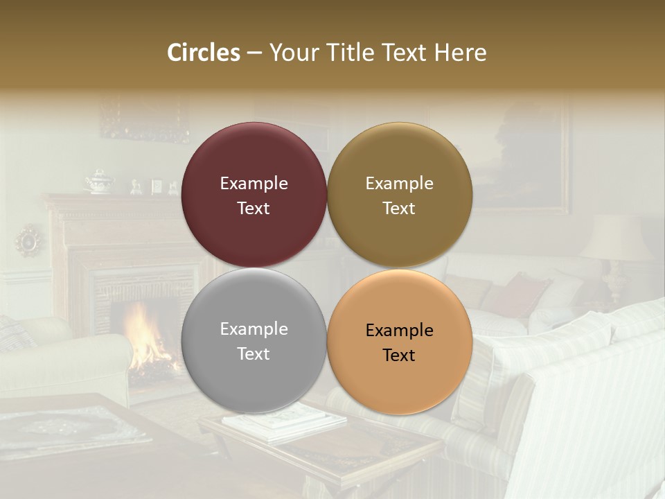 A Mid-1980S To Mid-1990S Style Living Room. PowerPoint Template