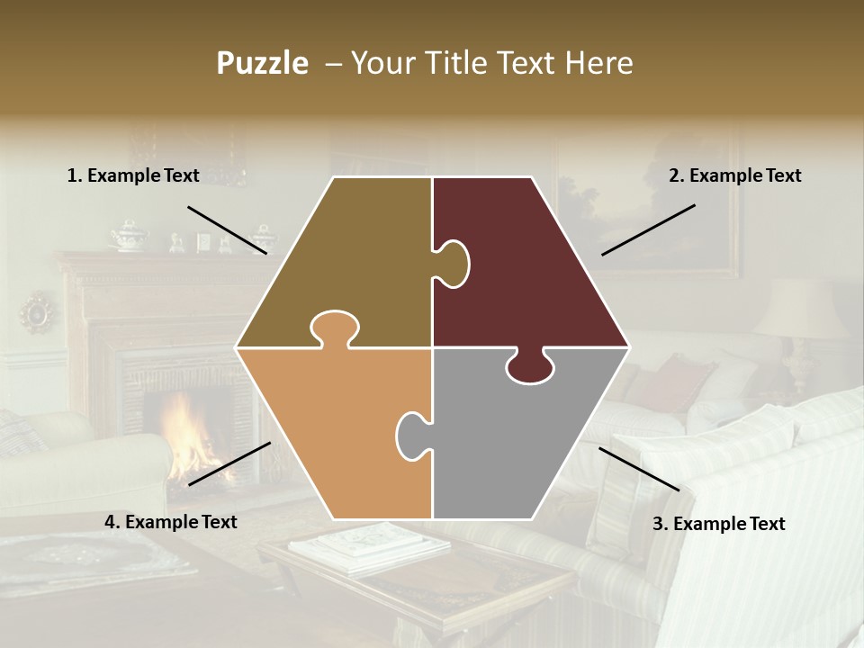 A Mid-1980S To Mid-1990S Style Living Room. PowerPoint Template