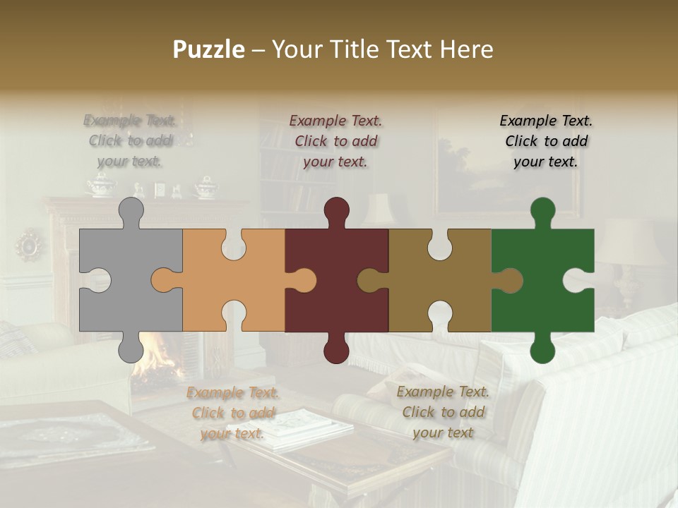 A Mid-1980S To Mid-1990S Style Living Room. PowerPoint Template