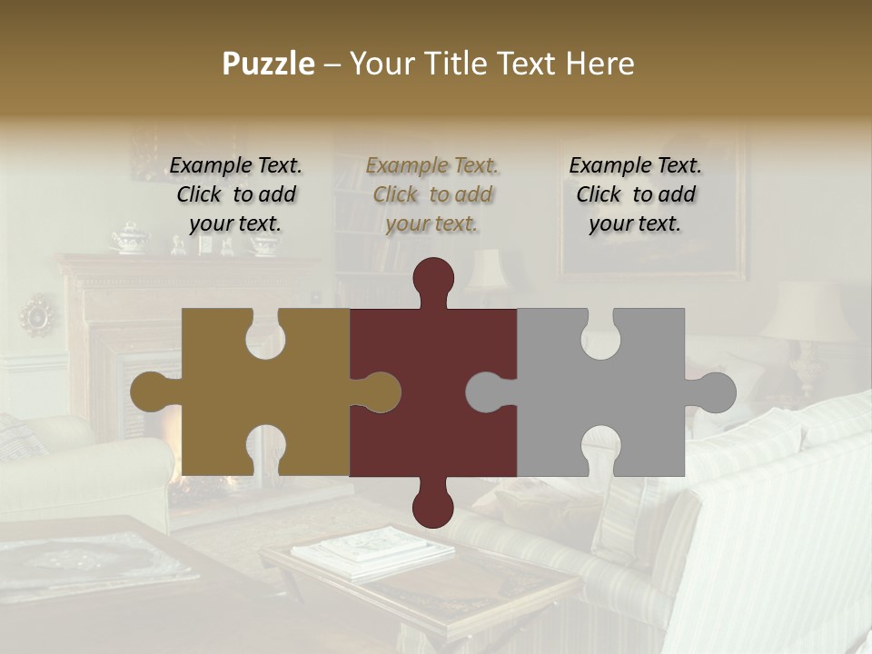 A Mid-1980S To Mid-1990S Style Living Room. PowerPoint Template