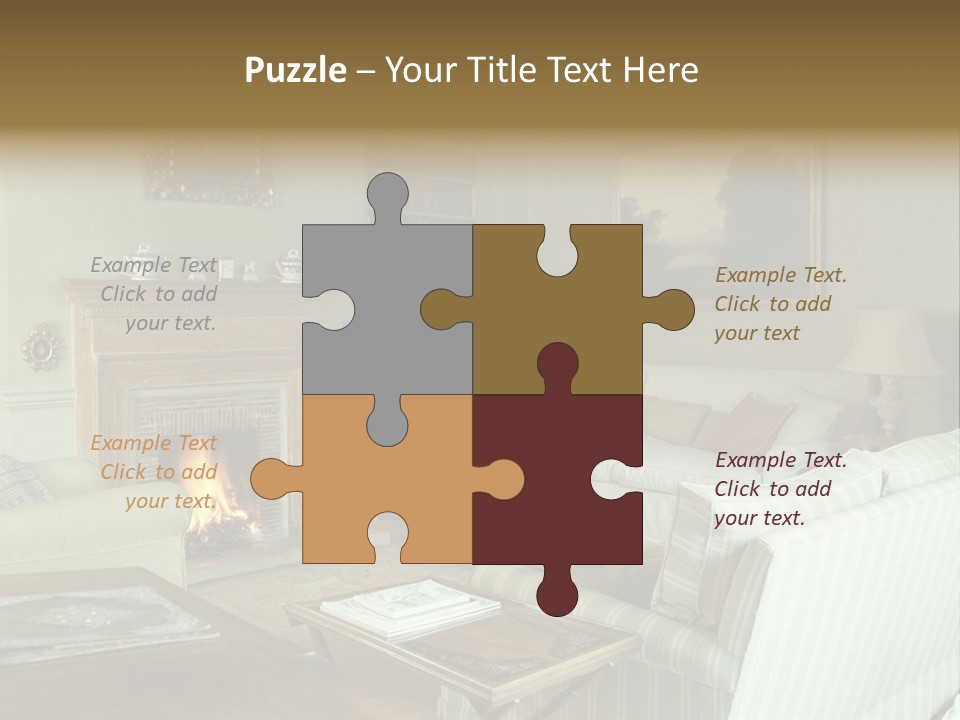 A Mid-1980S To Mid-1990S Style Living Room. PowerPoint Template