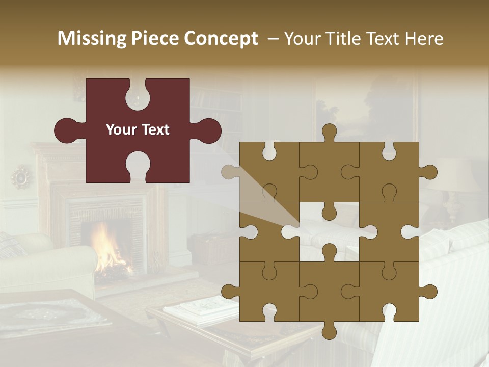 A Mid-1980S To Mid-1990S Style Living Room. PowerPoint Template