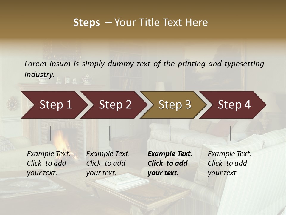 A Mid-1980S To Mid-1990S Style Living Room. PowerPoint Template