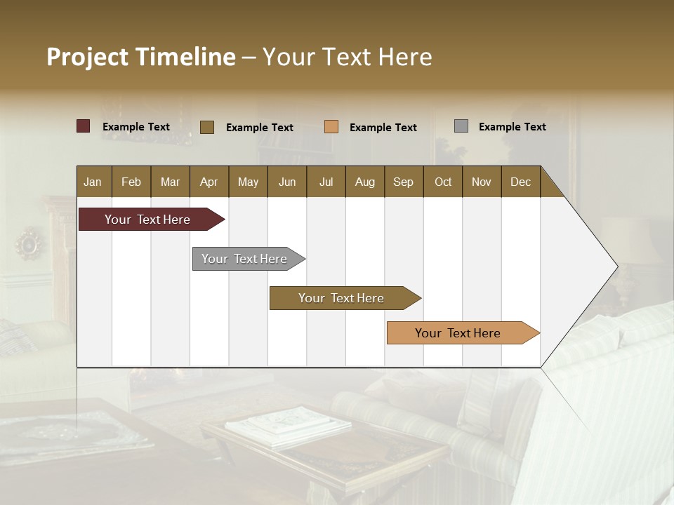 A Mid-1980S To Mid-1990S Style Living Room. PowerPoint Template