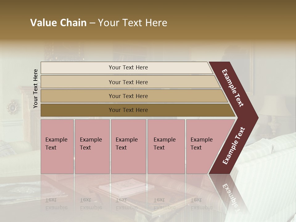 A Mid-1980S To Mid-1990S Style Living Room. PowerPoint Template