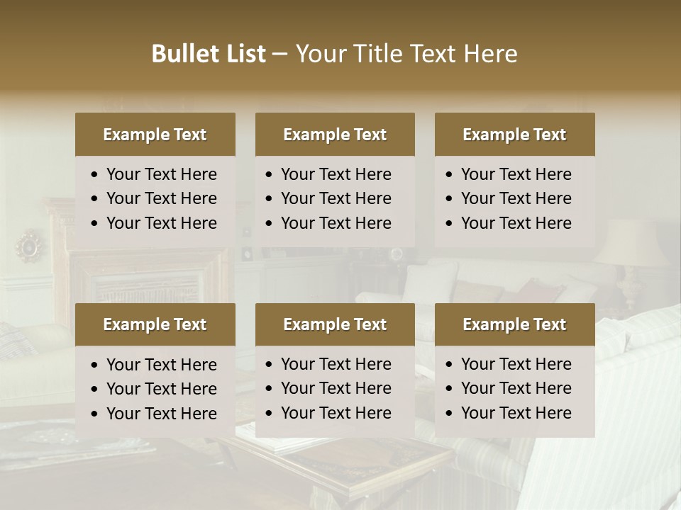 A Mid-1980S To Mid-1990S Style Living Room. PowerPoint Template