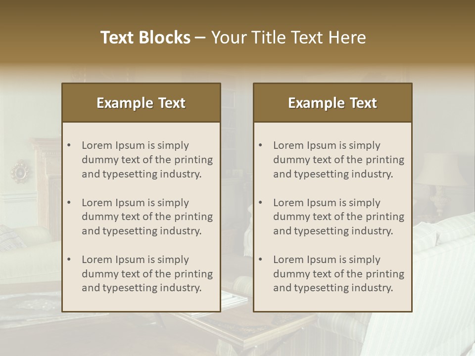 A Mid-1980S To Mid-1990S Style Living Room. PowerPoint Template