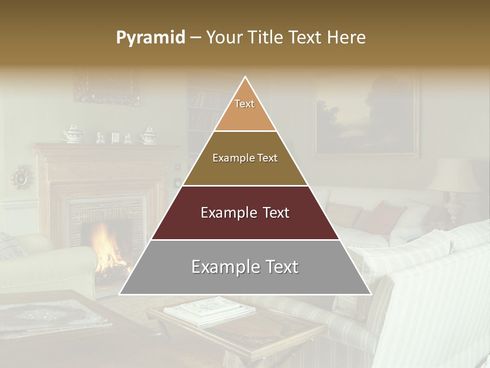 A Mid-1980S To Mid-1990S Style Living Room. PowerPoint Template