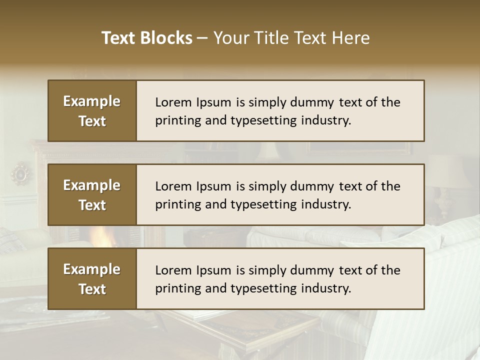 A Mid-1980S To Mid-1990S Style Living Room. PowerPoint Template