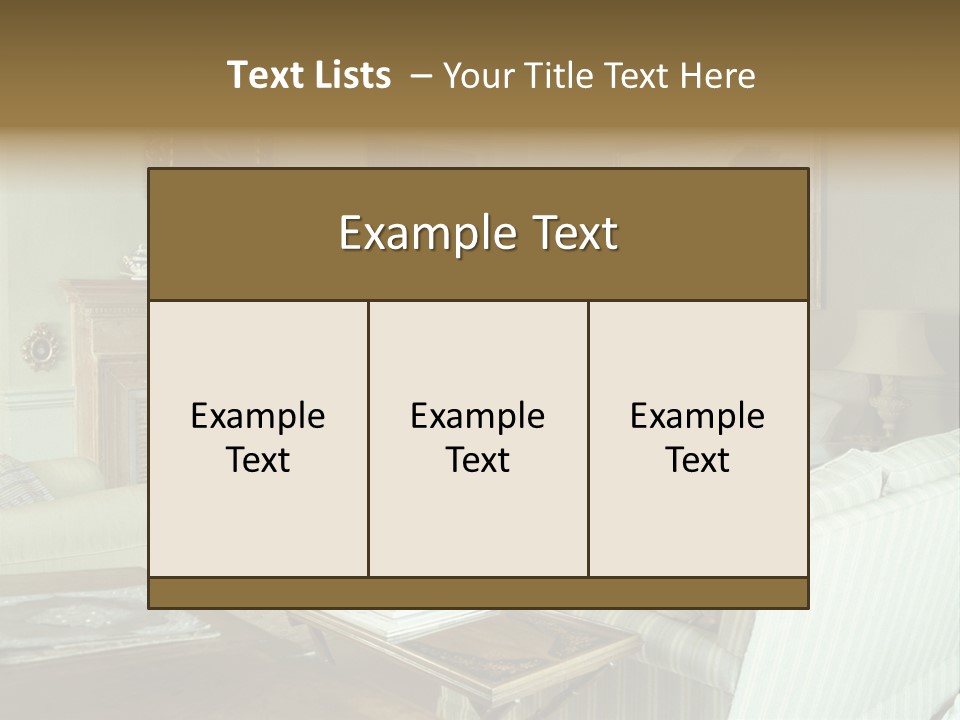 A Mid-1980S To Mid-1990S Style Living Room. PowerPoint Template