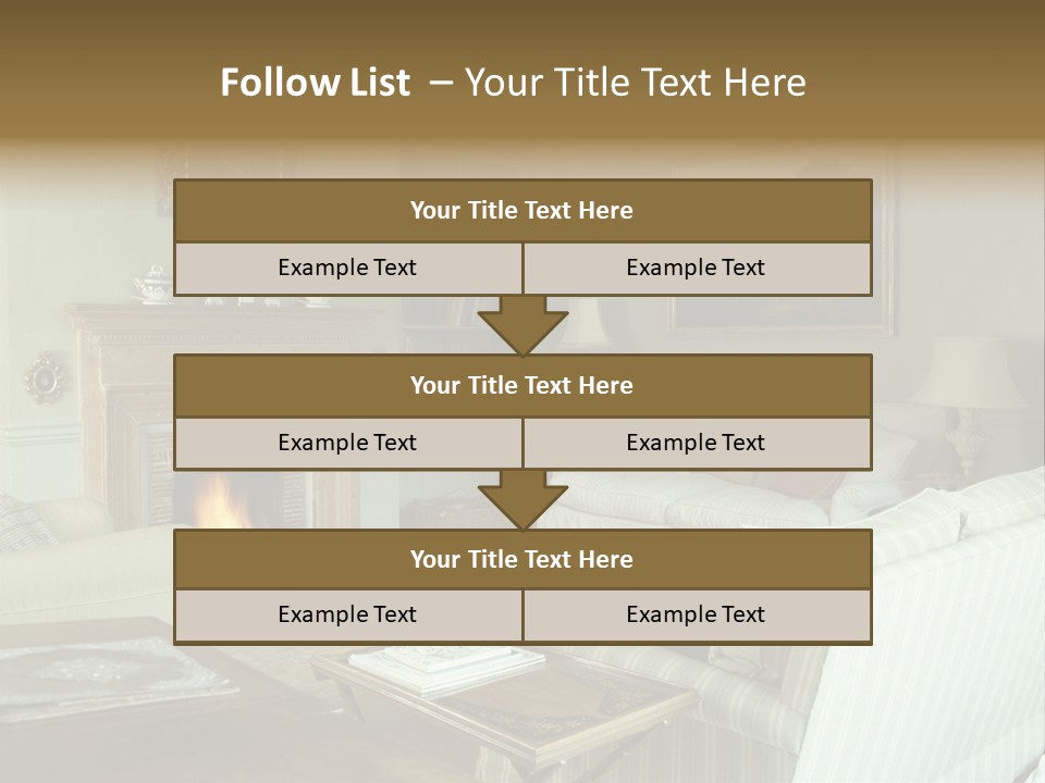 A Mid-1980S To Mid-1990S Style Living Room. PowerPoint Template