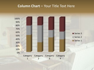 A Mid-1980S To Mid-1990S Style Living Room. PowerPoint Template