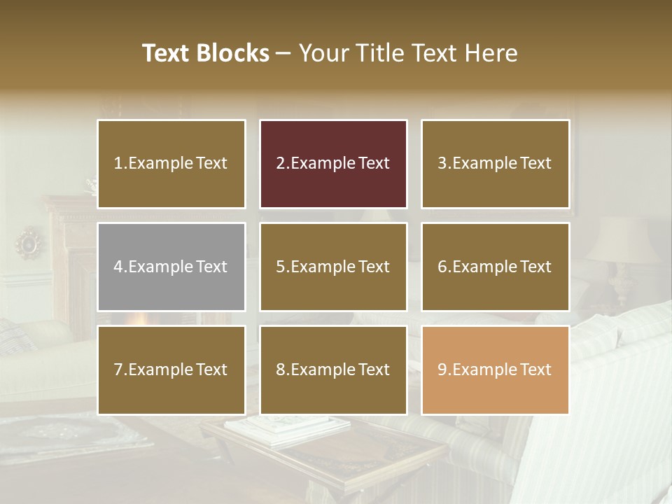 A Mid-1980S To Mid-1990S Style Living Room. PowerPoint Template