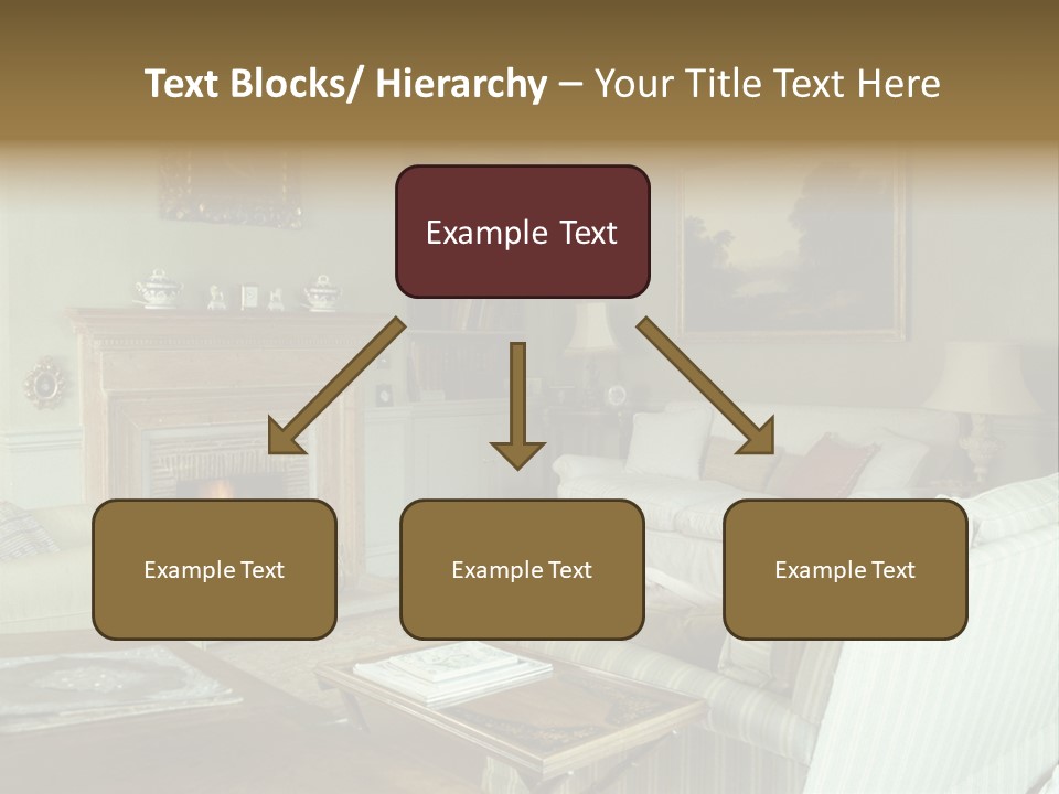 A Mid-1980S To Mid-1990S Style Living Room. PowerPoint Template