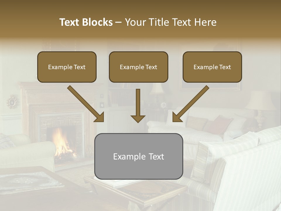 A Mid-1980S To Mid-1990S Style Living Room. PowerPoint Template