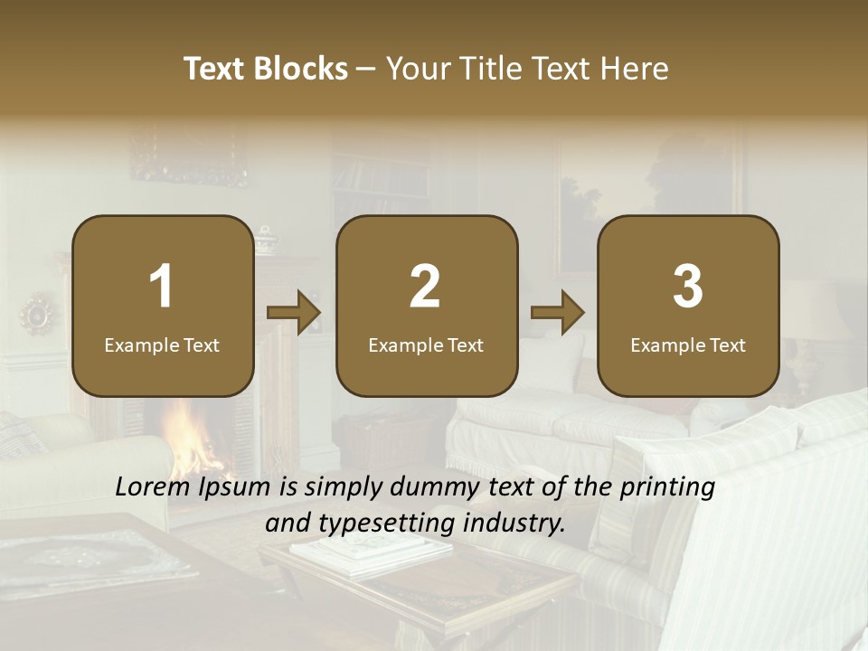 A Mid-1980S To Mid-1990S Style Living Room. PowerPoint Template