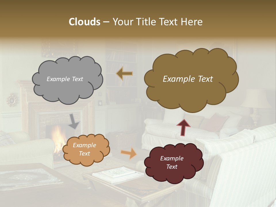 A Mid-1980S To Mid-1990S Style Living Room. PowerPoint Template
