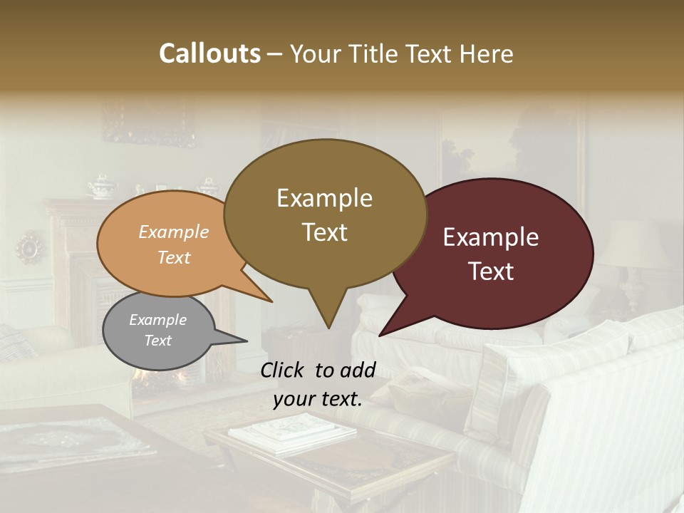 A Mid-1980S To Mid-1990S Style Living Room. PowerPoint Template