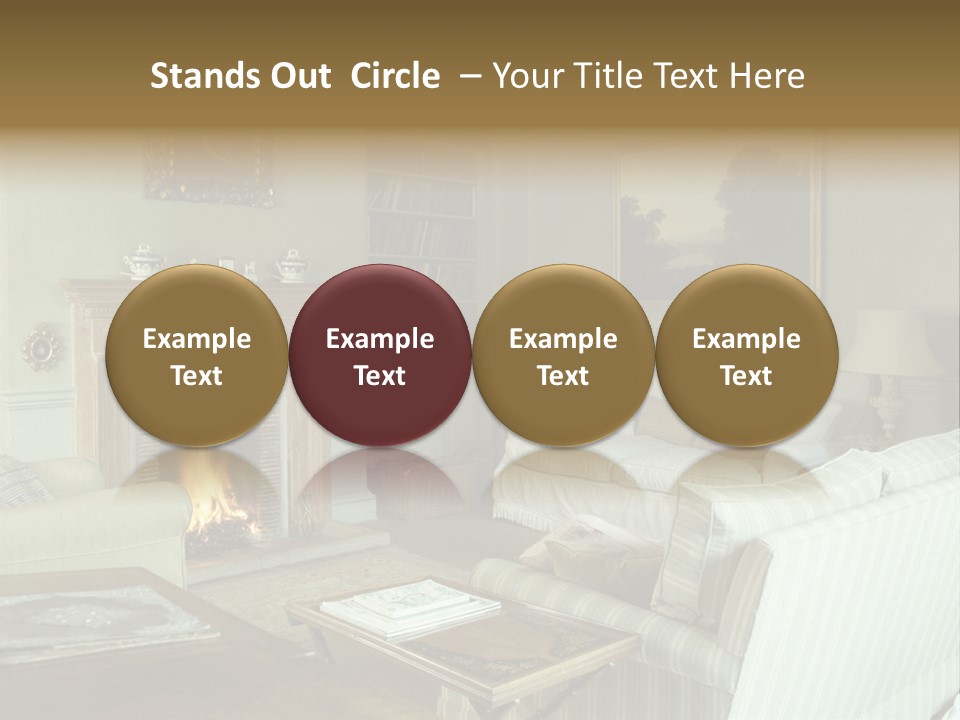 A Mid-1980S To Mid-1990S Style Living Room. PowerPoint Template