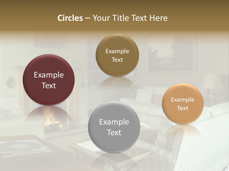 A Mid-1980S To Mid-1990S Style Living Room. PowerPoint Template