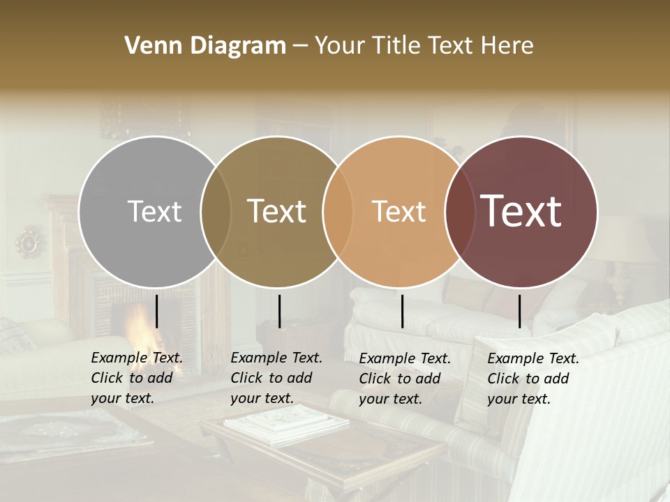 A Mid-1980S To Mid-1990S Style Living Room. PowerPoint Template