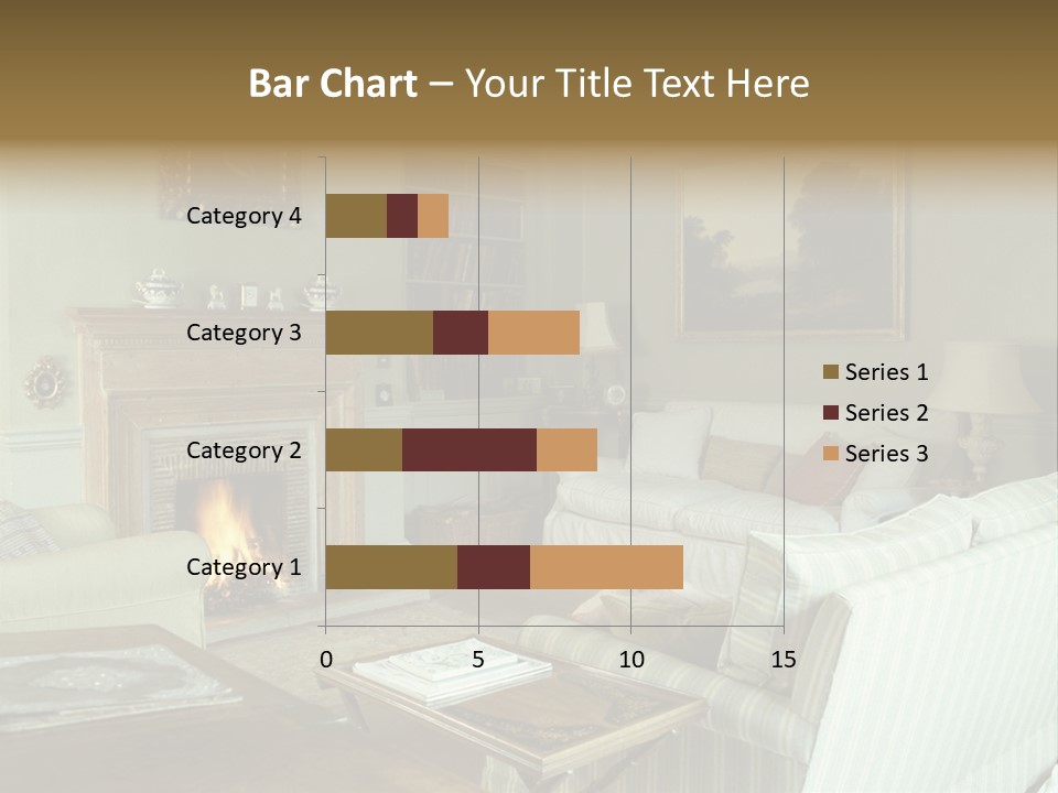 A Mid-1980S To Mid-1990S Style Living Room. PowerPoint Template