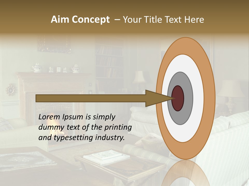 A Mid-1980S To Mid-1990S Style Living Room. PowerPoint Template