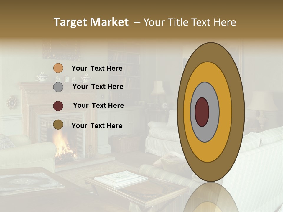 A Mid-1980S To Mid-1990S Style Living Room. PowerPoint Template