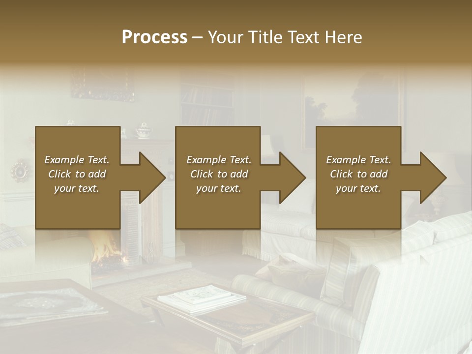 A Mid-1980S To Mid-1990S Style Living Room. PowerPoint Template