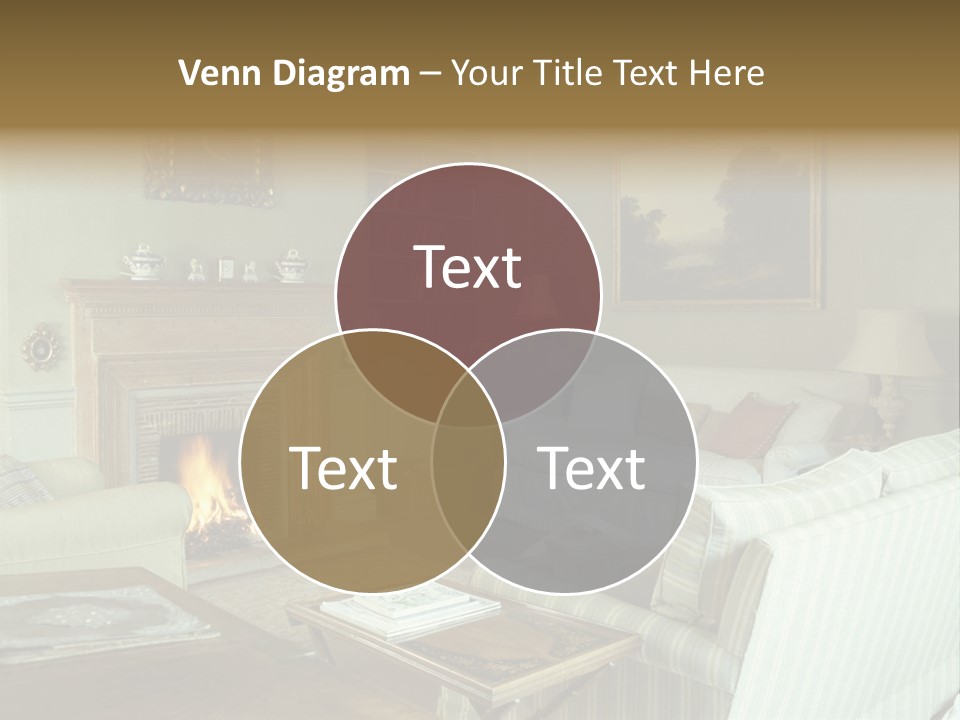 A Mid-1980S To Mid-1990S Style Living Room. PowerPoint Template