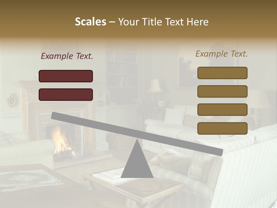 A Mid-1980S To Mid-1990S Style Living Room. PowerPoint Template