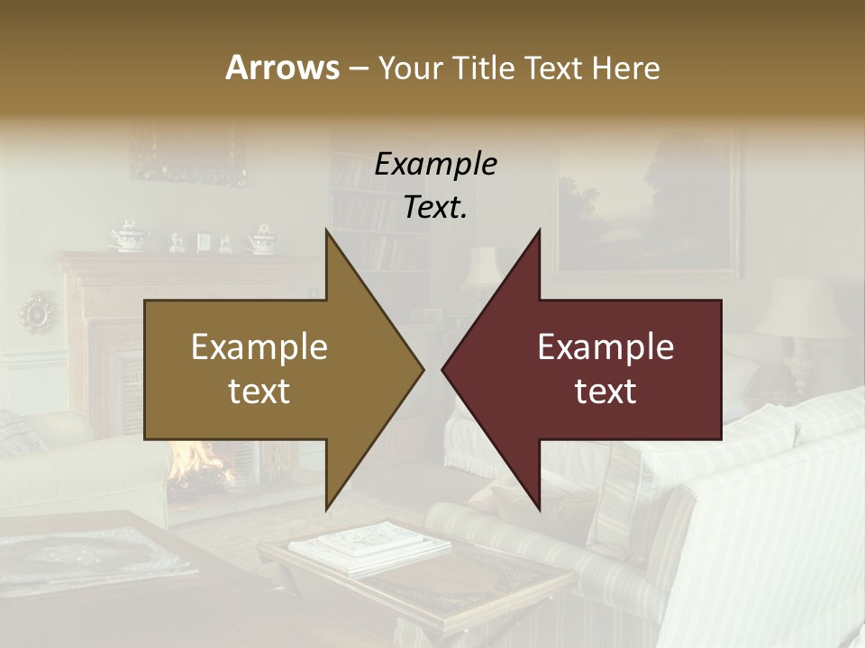 A Mid-1980S To Mid-1990S Style Living Room. PowerPoint Template