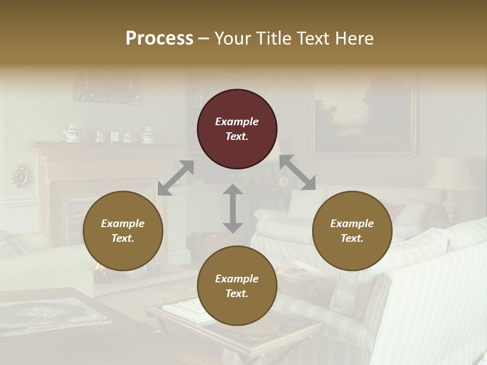 A Mid-1980S To Mid-1990S Style Living Room. PowerPoint Template