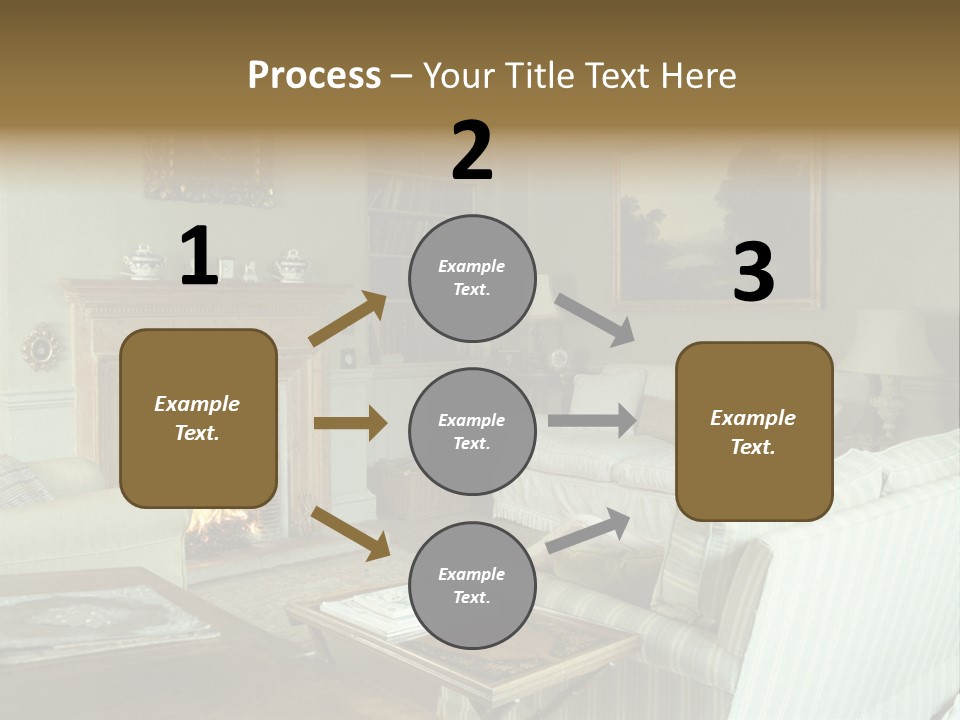A Mid-1980S To Mid-1990S Style Living Room. PowerPoint Template