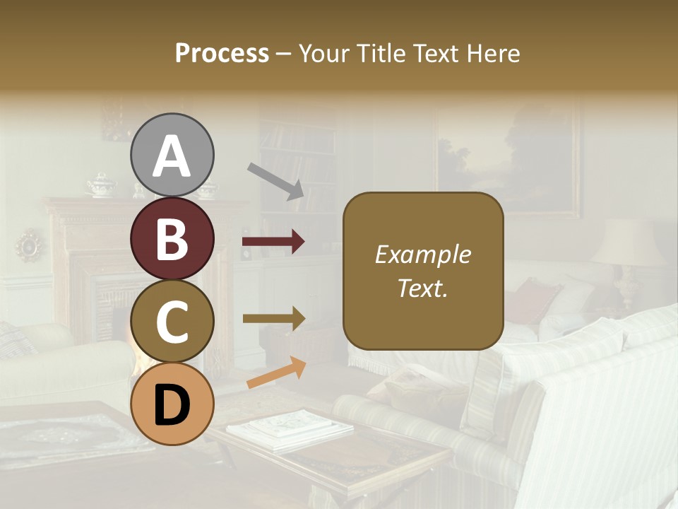 A Mid-1980S To Mid-1990S Style Living Room. PowerPoint Template