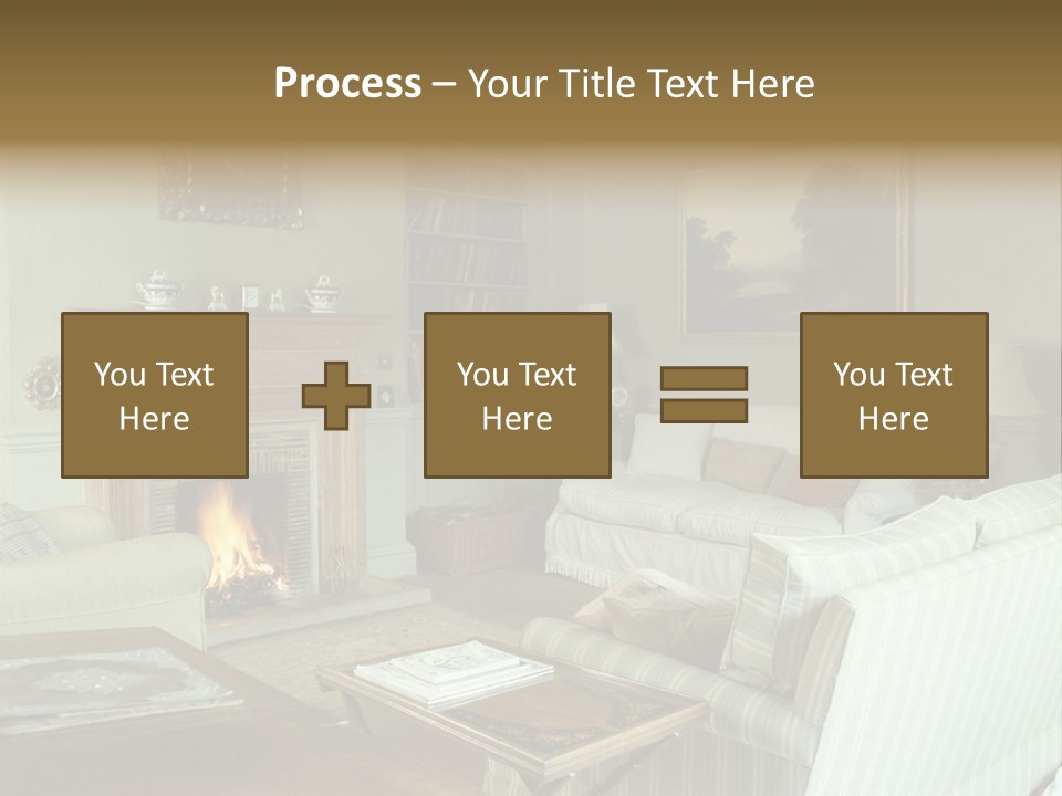 A Mid-1980S To Mid-1990S Style Living Room. PowerPoint Template