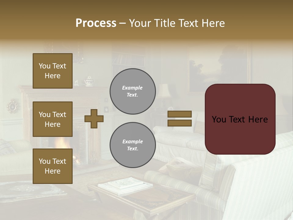 A Mid-1980S To Mid-1990S Style Living Room. PowerPoint Template
