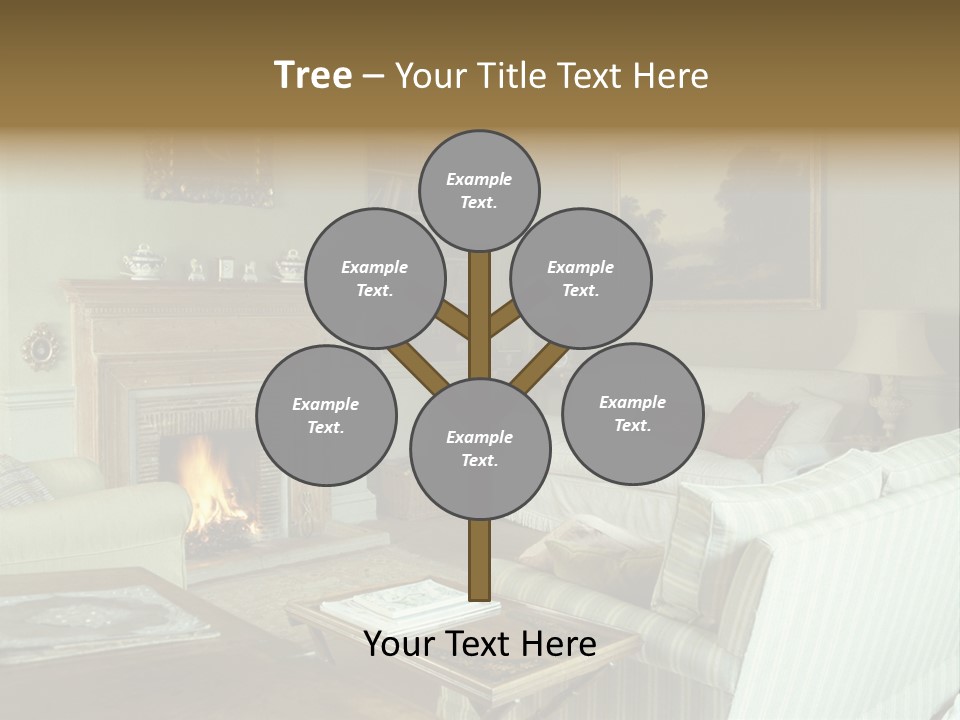 A Mid-1980S To Mid-1990S Style Living Room. PowerPoint Template