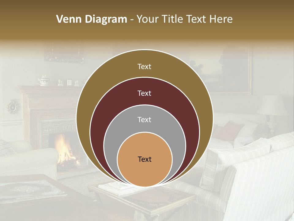 A Mid-1980S To Mid-1990S Style Living Room. PowerPoint Template