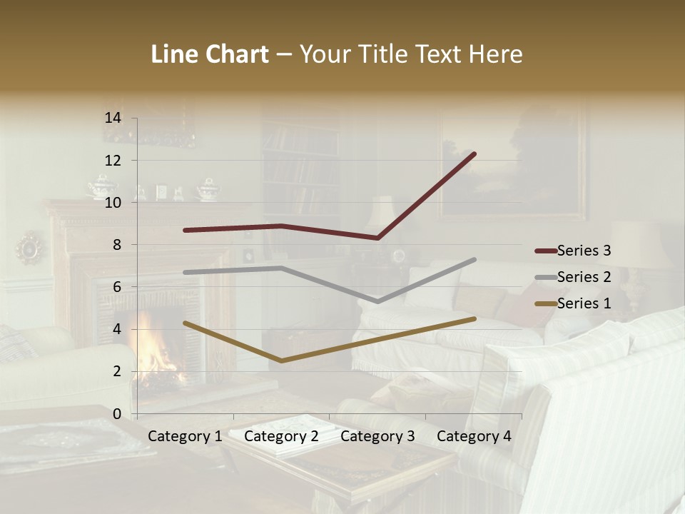 A Mid-1980S To Mid-1990S Style Living Room. PowerPoint Template