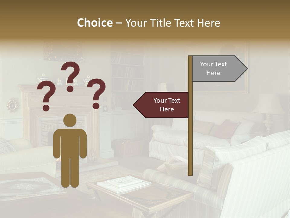 A Mid-1980S To Mid-1990S Style Living Room. PowerPoint Template