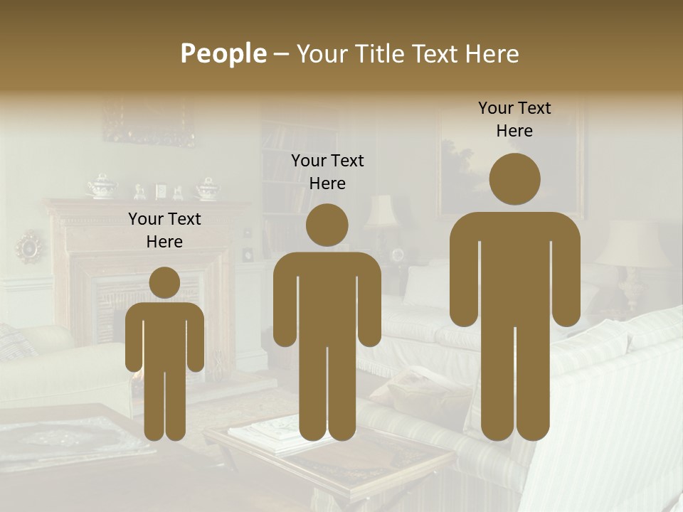 A Mid-1980S To Mid-1990S Style Living Room. PowerPoint Template