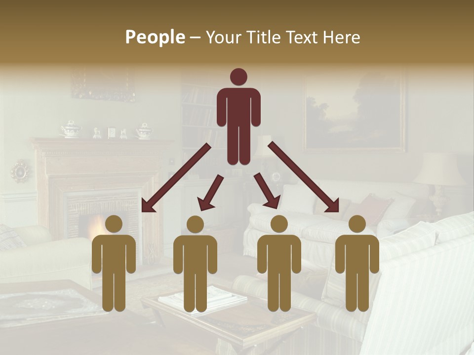 A Mid-1980S To Mid-1990S Style Living Room. PowerPoint Template