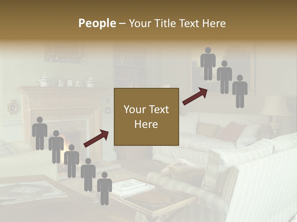 A Mid-1980S To Mid-1990S Style Living Room. PowerPoint Template
