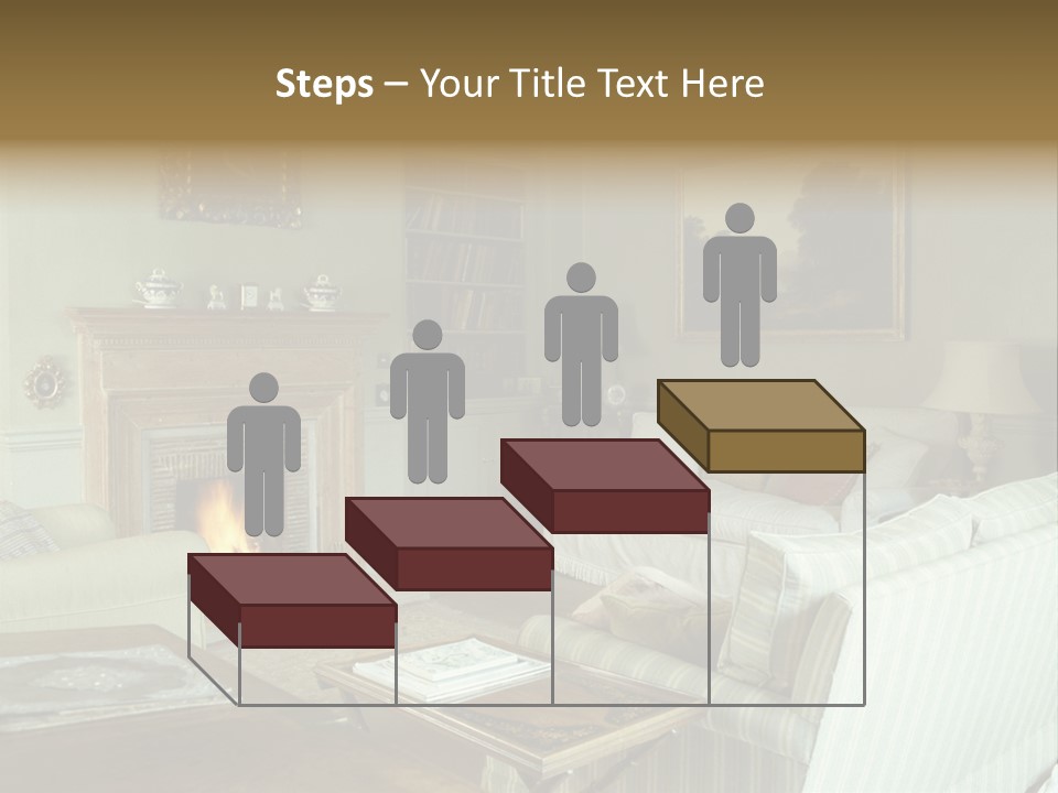 A Mid-1980S To Mid-1990S Style Living Room. PowerPoint Template