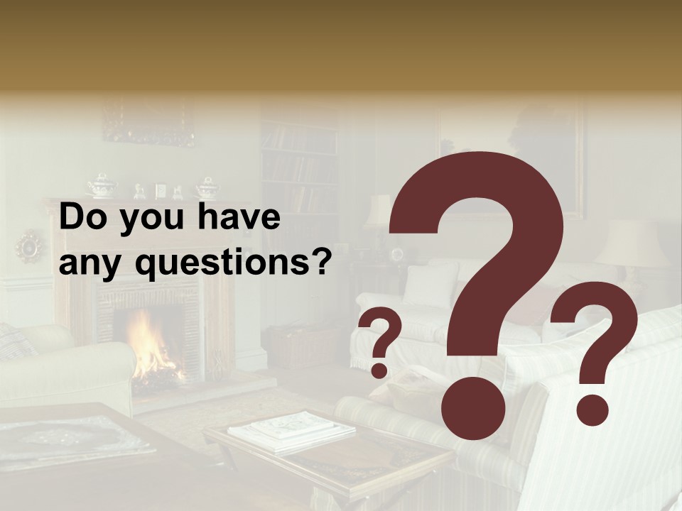 A Mid-1980S To Mid-1990S Style Living Room. PowerPoint Template