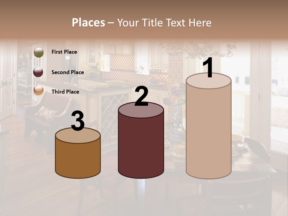 Very Beautiful Kitchen Decor PowerPoint Template