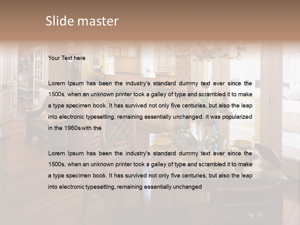 Very Beautiful Kitchen Decor PowerPoint Template