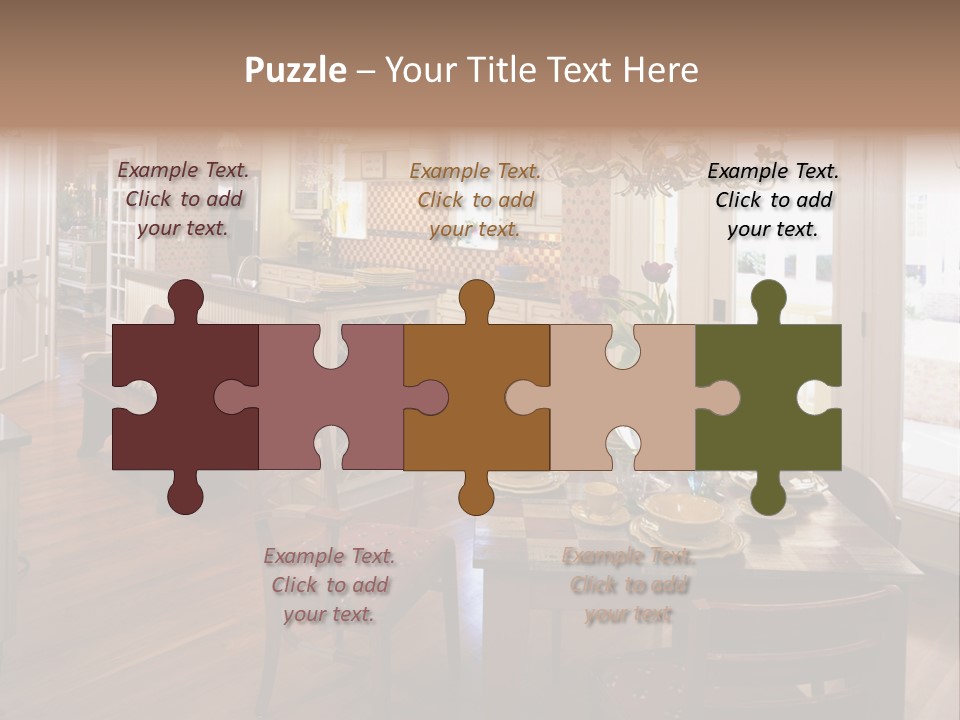 Very Beautiful Kitchen Decor PowerPoint Template